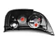 Euro Style Tail Lights; Black Housing; Clear Lens (94-95 Mustang)