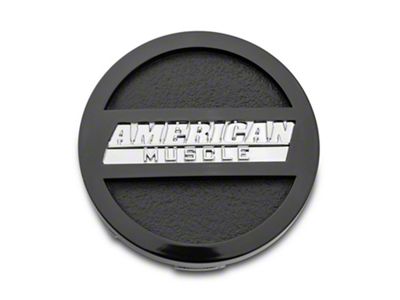 AmericanMuscle Center Cap; Black (Fits AmericanMuscle Branded Wheels Only)