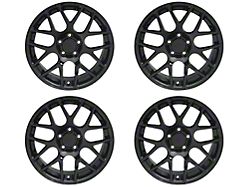 Staggered AMR Gloss Black 4-Wheel Kit; 18x9/10 (05-09 Mustang)