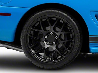 AMR Gloss Black Wheel; Rear Only; 18x10; 24mm Offset (94-98 Mustang)