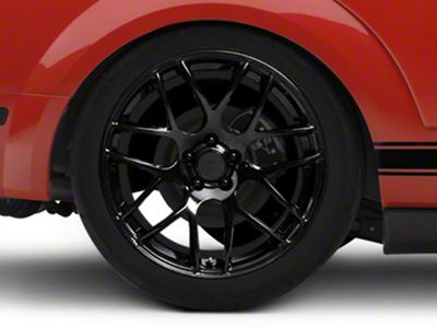 AMR Gloss Black Wheel; Rear Only; 20x10; 48mm Offset (05-09 Mustang)