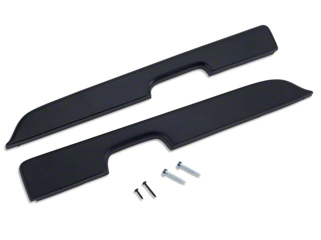 OPR Door Armrest Pad Kit for Power Windows; Black (87-93 Mustang)
