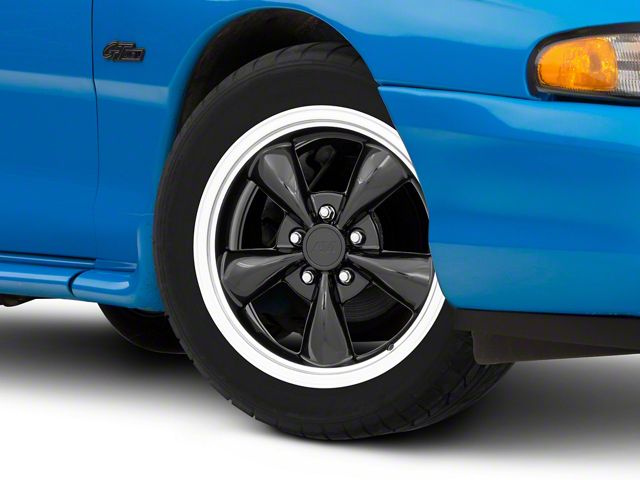 Bullitt Gloss Black Wheel; 17x8 (94-98 Mustang)