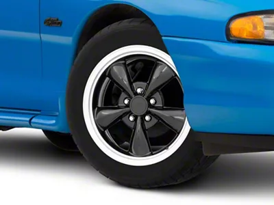 Bullitt Gloss Black Wheel; 17x8 (94-98 Mustang)