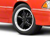 Bullitt Gloss Black Wheel; 17x9; 30mm Offset (87-93 Mustang w/ 5-Lug Conversion)