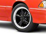 Bullitt Gloss Black Wheel; 17x9 (87-93 Mustang w/ 5-Lug Conversion)