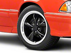 Bullitt Gloss Black Wheel; 17x9; 30mm Offset (87-93 Mustang w/ 5-Lug Conversion)
