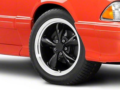 Bullitt Gloss Black Wheel; 17x9; 30mm Offset (87-93 Mustang w/ 5-Lug Conversion)