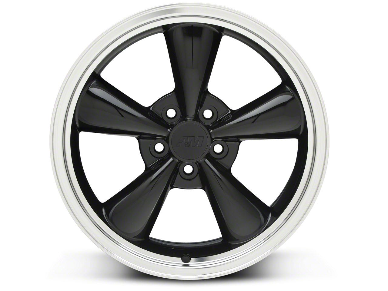 Mustang Bullitt Gloss Black Wheel; 18x8; 30mm Offset (05-09