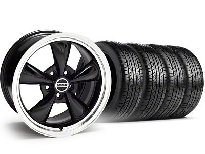 Bullitt Black Wheel & Pirelli Tire Kit; 19x8.5 (10-12 Mustang)