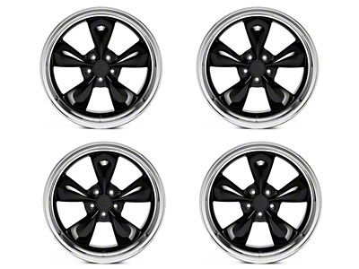 Deep Dish Bullitt Gloss Black 4-Wheel Kit; 20x8.5; 38mm Offset (05-09 Mustang GT, V6)