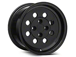 Classic Drag Black Wheel; Rear Only; 15x10 (79-93 Mustang, Excluding Cobra)