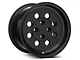 Classic Drag Black Wheel; Rear Only; 15x10 (79-93 Mustang, Excluding Cobra)
