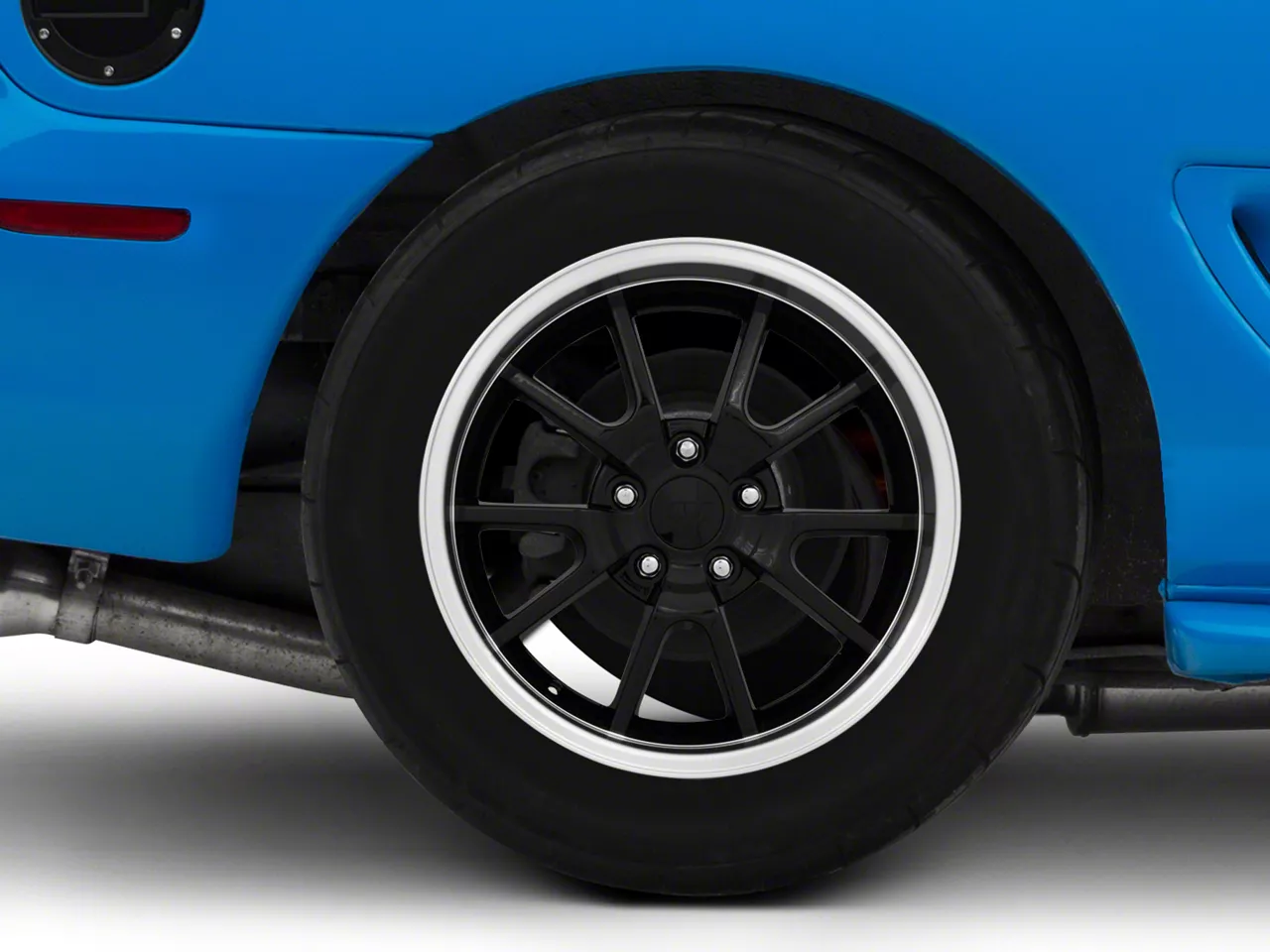 Mustang Deep Dish FR500 Style Gloss Black with Polished Lip