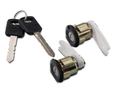 OPR Door Lock Set; Black (94-95 Mustang)