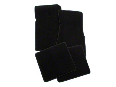 Lloyd Front and Rear Floor Mats; Black (79-93 Mustang)