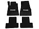 MMD by FOOSE Front and Rear Floor Mats with FOOSE Logo; Black (13-14 Mustang)