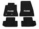 MMD by FOOSE Front and Rear Floor Mats with FOOSE Logo; Black (15-24 Mustang)