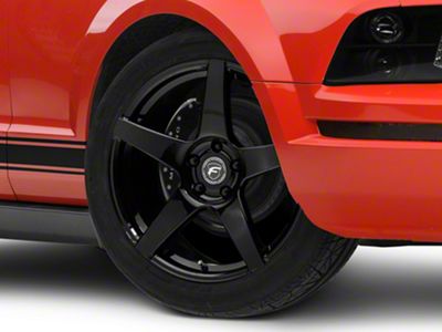 Forgestar CF5 Monoblock Piano Black Wheel; 20x9.5; 29mm Offset (05-09 Mustang)