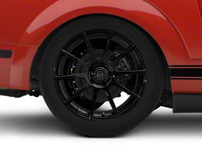 Forgestar CF10 Monoblock Piano Black Wheel; Rear Only; 19x10; 42mm Offset (05-09 Mustang)