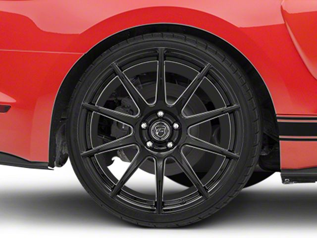 Forgestar CF10 Monoblock Piano Black Wheel; Rear Only; 20x11 (15-23 Mustang GT, EcoBoost, V6)