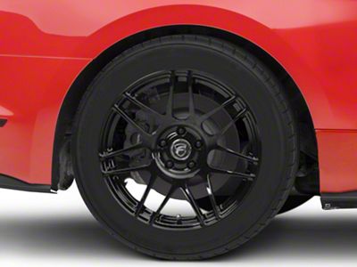 Forgestar F14 Monoblock Piano Black Wheel; Rear Only; 18x10 (15-23 Mustang EcoBoost w/o Performance Pack, V6)