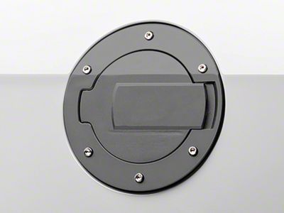 MMD Billet Aluminum Fuel Door; Black (10-14 Mustang)