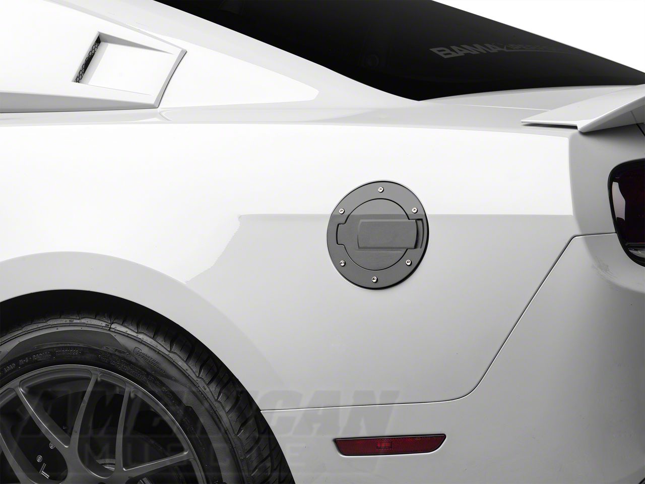 MMD Mustang Billet Aluminum Fuel Door; Black 41290 (1014 Mustang