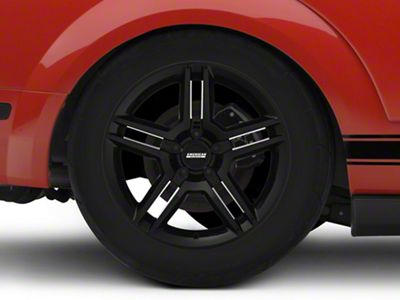 2010 GT500 Style Black Wheel; Rear Only; 18x10; 45mm Offset (05-09 Mustang)