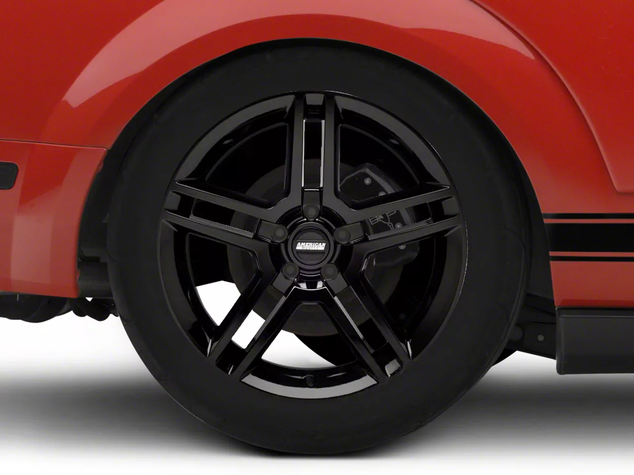 Mustang 2010 GT500 Style Black Wheel; Rear Only; 19x10; 48mm