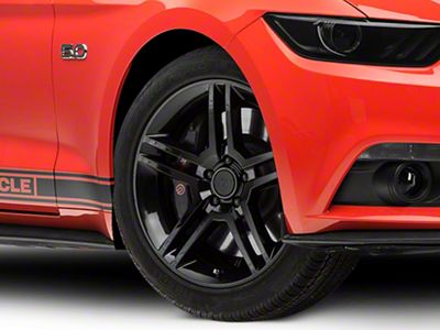 2010 GT500 Style Black Wheel; 19x8.5; 30mm Offset (15-23 Mustang GT, EcoBoost, V6)