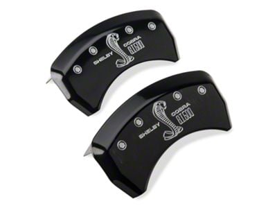 MGP Brake Caliper Covers with GT500 Logo; Black; Rear Only (07-14 Mustang GT500)