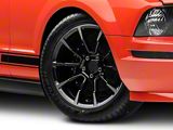 11/12 GT/CS Style Gloss Black Machined Wheel; 18x9; 30mm Offset (05-09 Mustang GT, V6)
