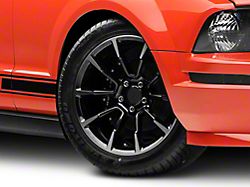 11/12 GT/CS Style Gloss Black Machined Wheel; 18x9; 30mm Offset (05-09 Mustang GT, V6)