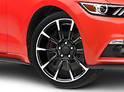 11/12 GT/CS Style Gloss Black Machined Wheel; 18x9; 30mm Offset (15-23 Mustang EcoBoost w/o Performance Pack, V6)