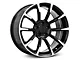 11/12 GT/CS Style Gloss Black Machined Wheel; 18x9 (15-23 Mustang EcoBoost w/o Performance Pack, V6)