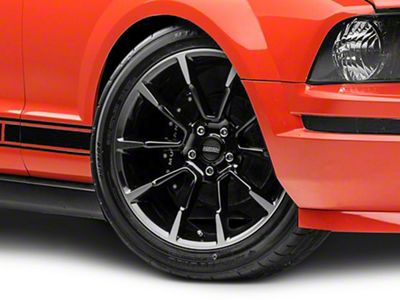 11/12 GT/CS Style Gloss Black Machined Wheel; 19x8.5; 30mm Offset (05-09 Mustang)