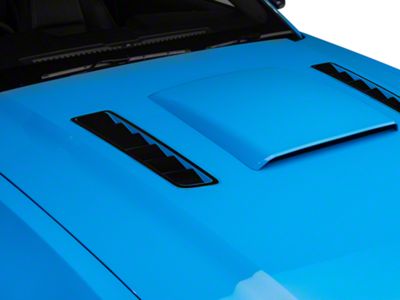 SEC10 Hood Vent Accent Decals; Gloss Black (13-14 Mustang)