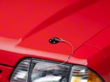 SpeedForm Modern Billet Hood Pin Appearance Kit; Black (79-93 Mustang)