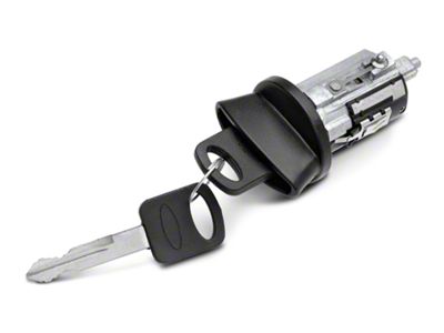 Ignition Lock Cylinder; Black (96-99 Mustang)