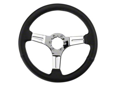 SpeedForm Leather Steering Wheel; Black (79-04 Mustang)