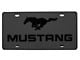 SpeedForm Front License Plate with Pony Lettering Logo; Black (Universal; Some Adaptation May Be Required)