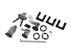 Lock Set; Black (87-93 Mustang)