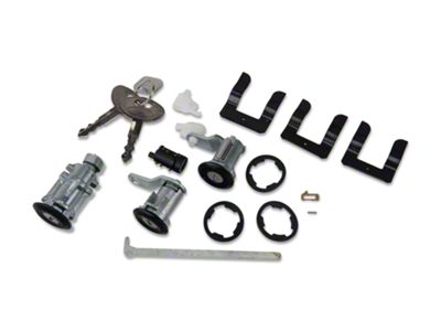 Lock Set; Black (87-93 Mustang)