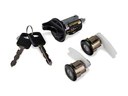 Ignition and Door Lock Set; Black (94-95 Mustang)