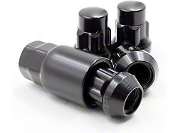 Locks with Key for Black Acorn Lug Nuts; 1/2-Inch x 20 (79-14 All)