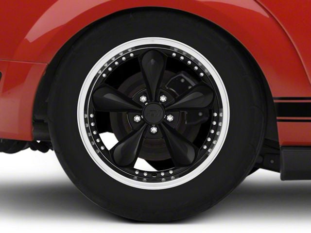 Bullitt Motorsport Gloss Black Wheel; Rear Only; 18x10 (05-09 Mustang GT, V6)