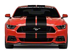 SEC10 GT500 Style Stripes; Gloss Black; 10-Inch (15-23 Mustang)