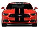 SEC10 Lemans Stripes; Gloss Black; 8-Inch (15-23 Mustang)
