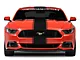 SEC10 Super Snake Style Stripes; Gloss Black (15-23 Mustang)